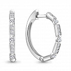 Серьги из серебра с фианитами