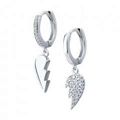 Серьги из серебра с фианитами