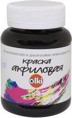 Краска акриловая для дизайнерских работ, черный глубокий