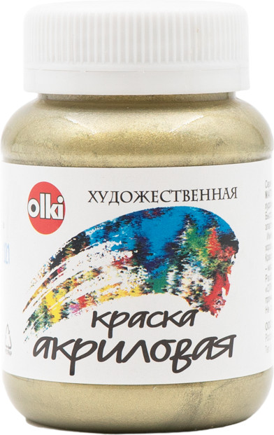 Краска акриловая художественная «Металл», 4951 золото скифов | Olki
