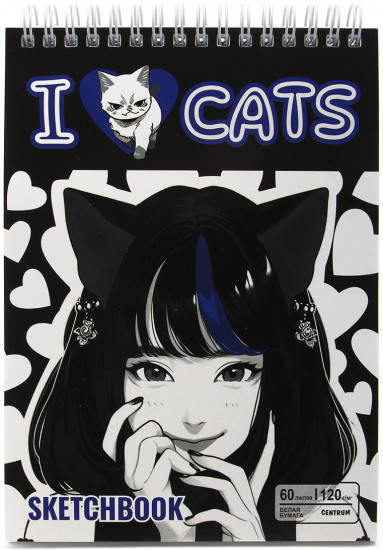 Скетчбук «Аниме I love cats»