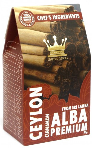 Корица цейлонская в палочках сорта «Alba»