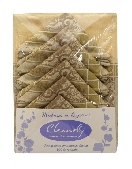 Столовый комплект гладкотканый «Ornamentale» (Cleanelly, 150х200, 6 шт. 50х50) | Ornamentale | ДМ Текстиль