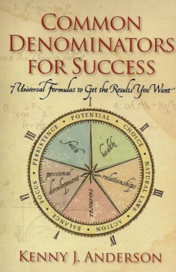 Common Denominators for Success