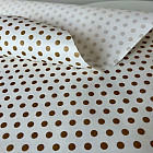 Бумага упаковочная «Золотой горох на белом»