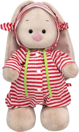 Игрушка мягкая «Зайка Ми в полосатом комбинезоне»