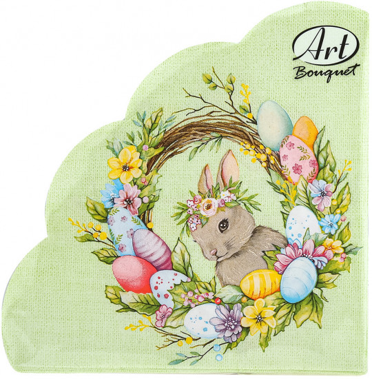 Салфетки бумажные «Пасхальный венок»