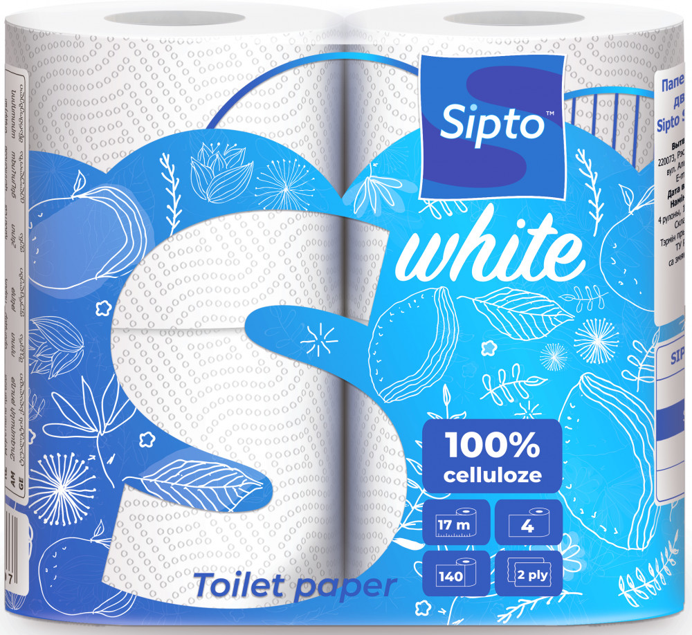 Туалетная бумага «White» | Standart | Sipto