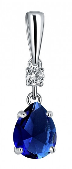 Подвеска из серебра с фианитами