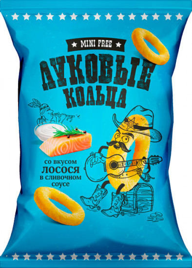 Кольца луковые «Лосось в сливочном соусе»