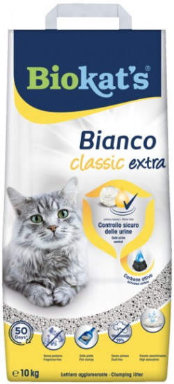 Наполнитель для кошек с активированным углем «Bianco Extra»