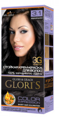 Крем-краска для волос «Glori's» 3.1 Ледяной шатен