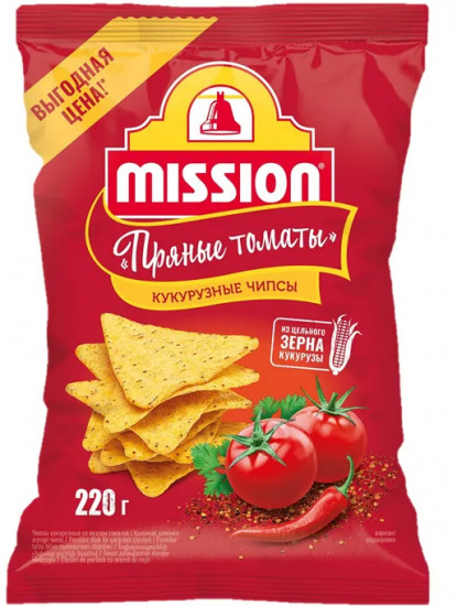 Чипсы кукурузные «Пряные томаты»