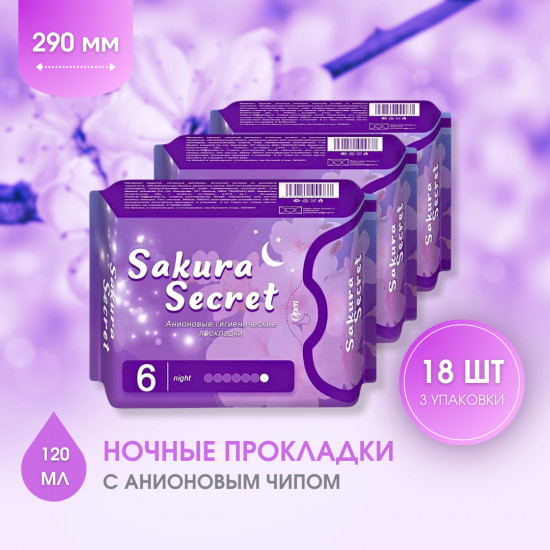 Набор анионовых ночных прокладок