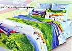 Детский комплект постельного белья «Крутые виражи» (1,5 спальное, бязь, 1 наволочка 70х70) голубой