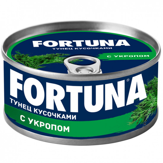 Тунец кусочками с укропом