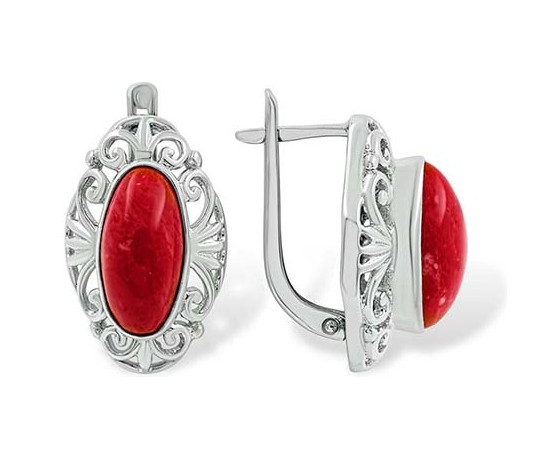 Серьги из серебра с сердоликом