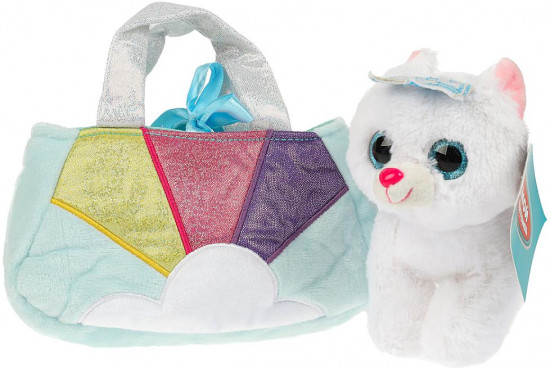 Игрушка мягкая «Кошка с короной в сумочке»