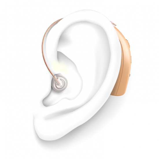 Слуховой аппарат заушной с зарядкой QE-Elit