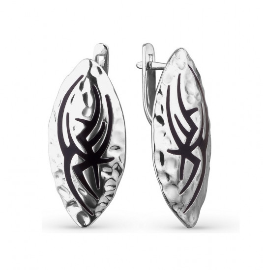 Серьги из серебра с эмалью