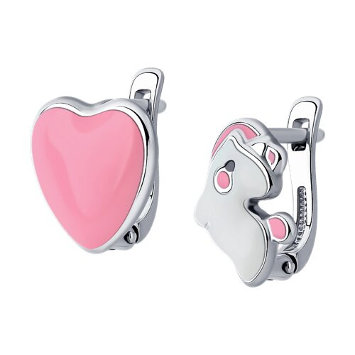 Серьги из серебра с эмалью