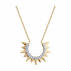 Колье из золочёного серебра с фианитами