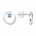 Серьги из серебра с топазами