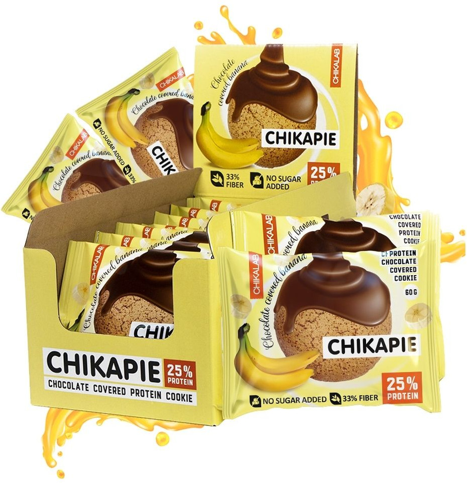 Набор печенья протеинового «Банан в шоколаде» | Chikapie | Bombbar