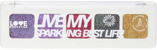 Палетка дуохромных теней для век «Live my sparkling best life!»