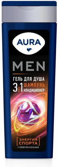 Гель для душа мужской 3 в 1 «Энергия спорта»