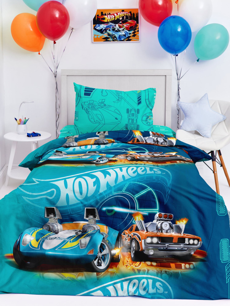 Комплект постельного белья «Скорость» | Hot Wheels | Непоседа