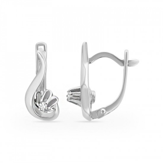 Серьги из серебра с бриллиантами