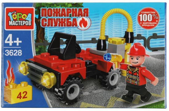 Конструктор «Пожарный на машине»