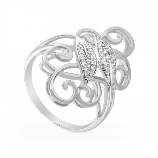 Кольцо из серебра с бриллиантами