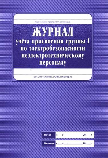 Журнал учета присвоения группы 1