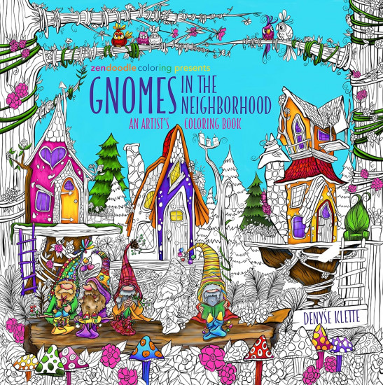 Zendoodle Coloring Presents Gnomes in the Neighborhood
