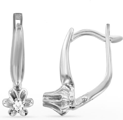 Серьги из серебра с бриллиантами