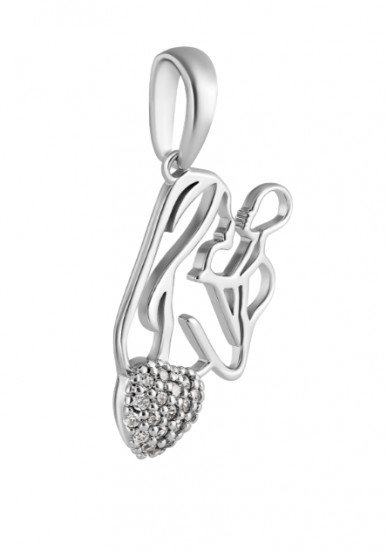 Серьги из серебра с фианитами