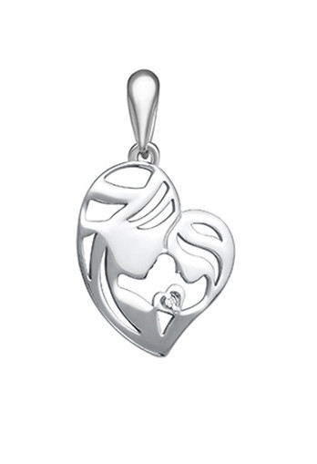 Серьги из серебра с фианитом