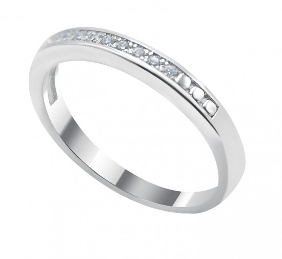 Кольцо из серебра с фианитами