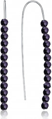 Серьги из серебра с корундами