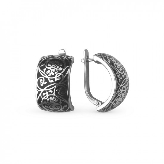 Серьги из серебра с эмалью