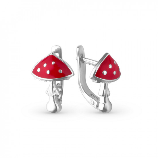 Серьги из серебра с эмалью