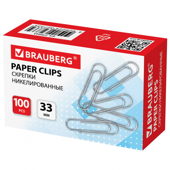 Скрепки никелированные