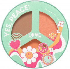 Палетка для лица «Yes, peace!», оттенок 01 Beach bebe розовый/бежевый/коричневый