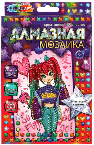 Мозаика алмазная «Аниме девочка»