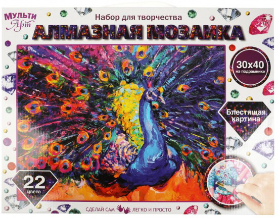 Мозаика алмазная «Павлин»