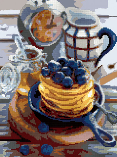 Алмазная мозаика «Черничные панкейки»