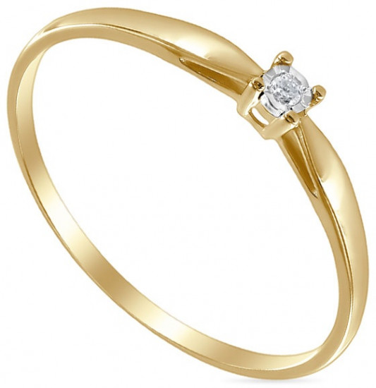 Кольцо из золота с бриллиантом