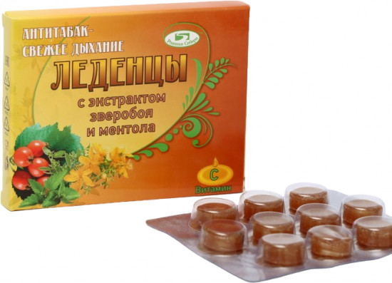 Леденцы с экстрактом зверобоя и ментола